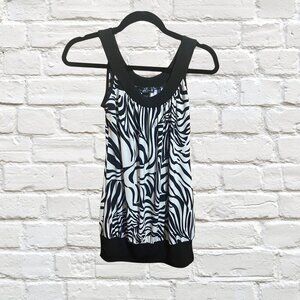 Women's Zebra Print Sleeveless Blouse